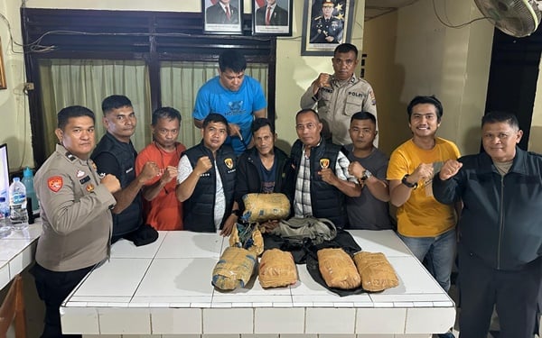Pria Asal Mandailing Natal Ditangkap Saat Hendak Edarkan 5 Bal Ganja di Tapanuli Selatan