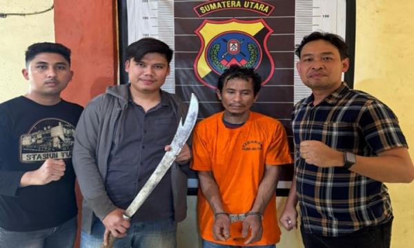 Kanit Reskrim Ipda Dodi P Manalu Berhasil Menangkap Tersangka Pengancaman Terhadap Kepala Desa