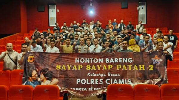 Polres Ciamis Gelar Nobar Film Sayap-Sayap Patah 2, Angkat Nilai Kemanusiaan dan Dedikasi Polisi