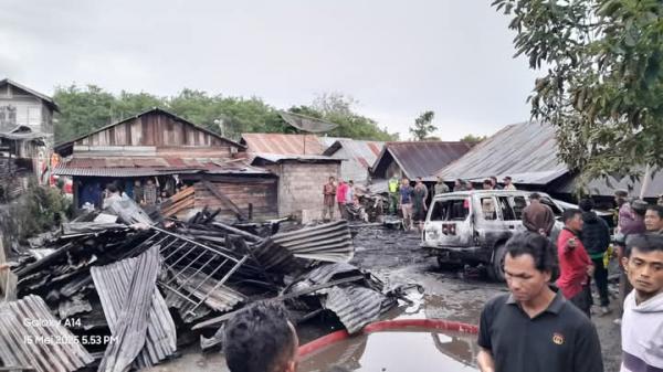Kebakaran Hebat di Desa Blang Ara Bener Meriah Dua Rumah Ludes Terbakar, Empat Lainnya Terdampak