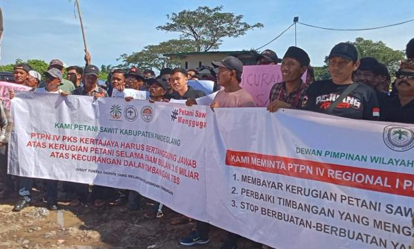 Dinilai Rugikan Petani Sawit, Ratusan Orang Demo PTPN IV Kertajaya Lebak