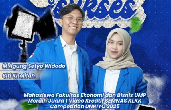 Mahasiswa UMP Raih Juara 1 Lomba Video Kreatif Nasional di Ajang SEMNAS KLKK 2025