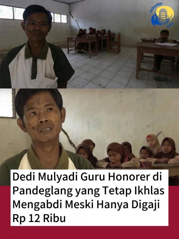 Setia Mengajar di Pedalaman Pandeglang, Guru Ini Digaji Tak Lebih dari Sepiring Nasi