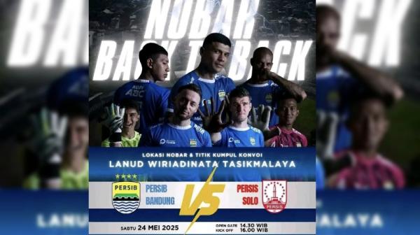 Nobar Persib vs Persis Solo di  Lanud Wiriadinata Tasikmalaya, Pemkot Disiapkan Layar Raksasa