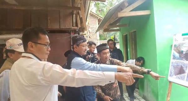 Kemensos RI Tinjau RST dan MCK di Desa Talaga Kecamatan Mancak Kabupaten Serang