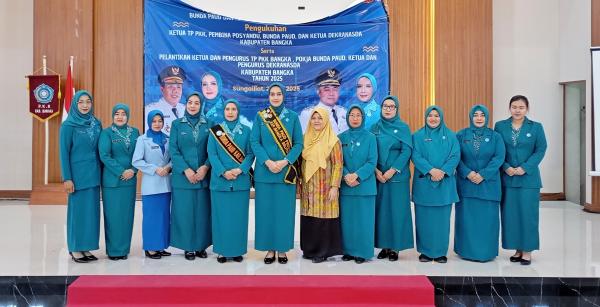 TP PKK Bangka Dilantik, Ini Pesan Ni Nyoman ke Yulianisa Jantani