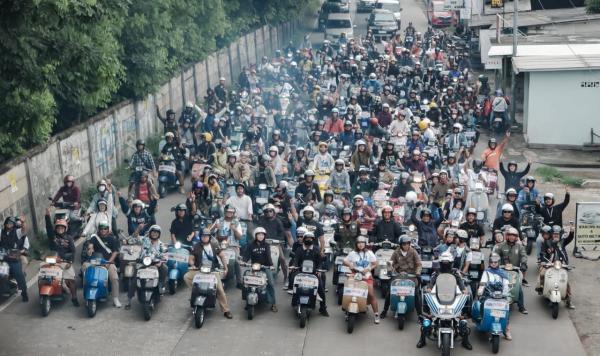 Catat Sejarah di Dunia Scooter Indonesia, Depok Mods Mayday Pertama di Kota Depok Sukses Digelar