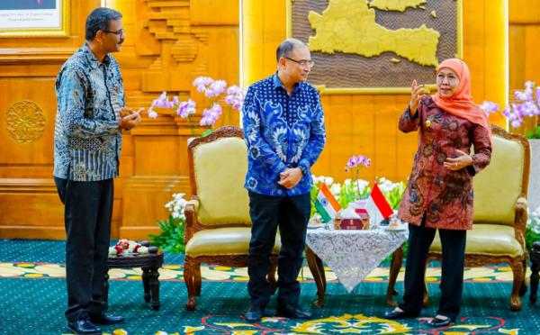 Dubes India Puji Kepemimpinan Khofifah, Jajaki Kerja Sama Potensial Jatim