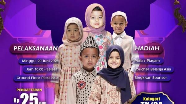 Plaza Asia Tasikmalaya Siapkan Lomba Fashion Show Busana Muslim untuk Anak RA-TK, Yuk Daftar!