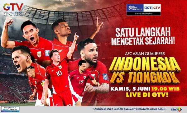 Live di GTV, Timnas Indonesia vs Timnas China: Siapa yang Akan Melaju ke Piala Dunia 2026?