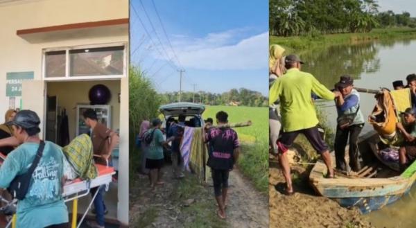 Wabup Pandeglang Minta Maaf, Ibu Hamil Naik Perahu dan Ditandu Akibat Jalan Rusak