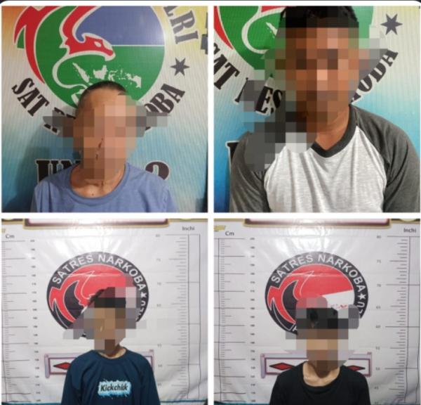 Empat Orang Ditangkap, 40 Paket Sabu Diamankan di Palu Barat