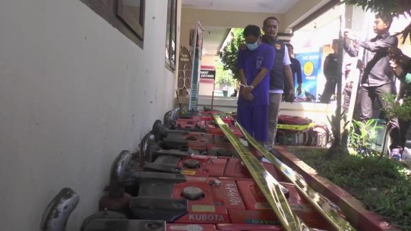 Komplotan Spesialis Pencuri Mesin Traktor Lintas Kabupaten Dibekuk di Demak, 17 Mesin Diamankan