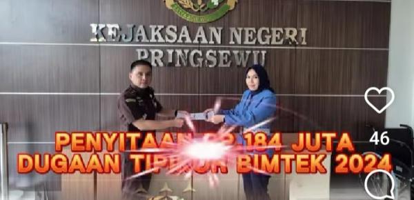 Kejari Pringsewu Sita Rp184 Juta Terkait Dugaan Korupsi Bimtek Aparatur Desa 2024