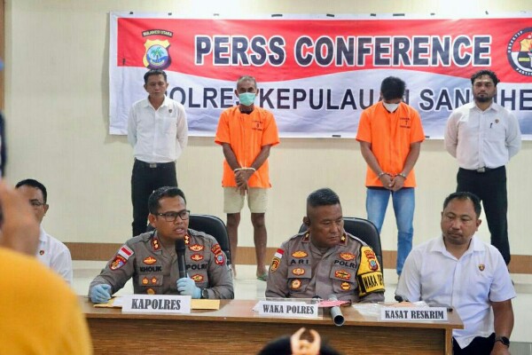 Polres Sangihe Sita 250 Minuman Beralkohol dari Filipina