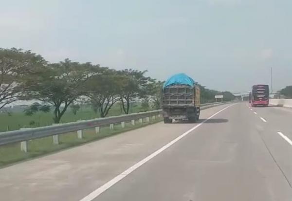 Lewat Tol, Truk ODOL ini Muat Tanah Urug untuk Lahan Sawah yang sedang Diselidiki Polda Jatim