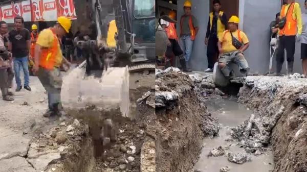 Atasi Banjir, Kelurahan Teladan Barat Terapkan Metode Trenching untuk Perbaiki Drainase
