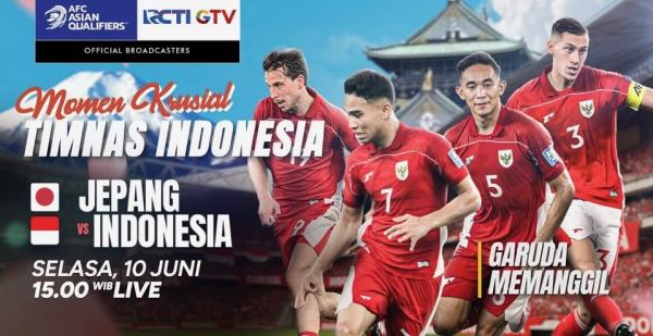 Live di RCTI, Siaran Langsung Timnas Indonesia Vs Jepang