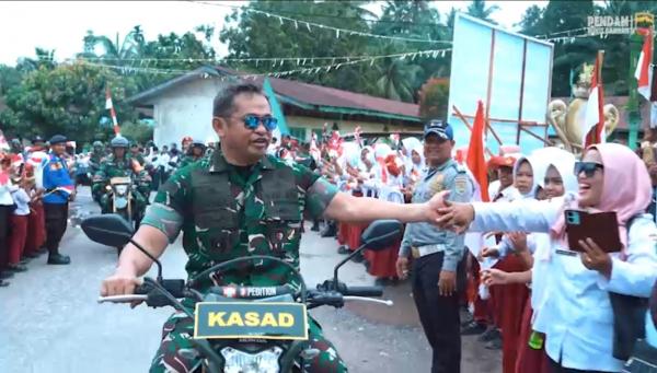 FOTO: Kasad Tutup TMMD di Asahan, Ribuan Masyarakat Banjiri Pesta Rakyat