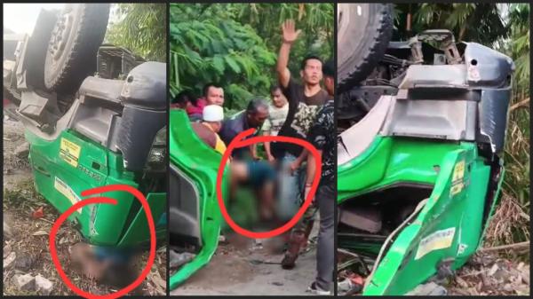Truk Kontainer Bermuatan Bahan Kimia Nyaris Terjun ke Jurang Gentong, Kernet Terjepit Kabin