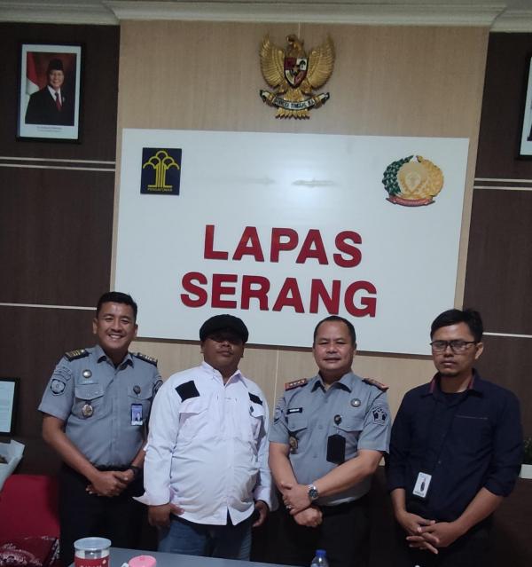 Jurnalis TV Banten Audiensi  Kalapas Serang, Bahas Publikasi Program Pembinaan Warga Binaan
