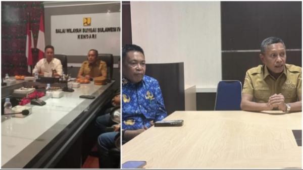 Benahi Jalan dan Irigasi, Bupati Buton Utara Temui Kepala DSDABM Sultra dan BWS