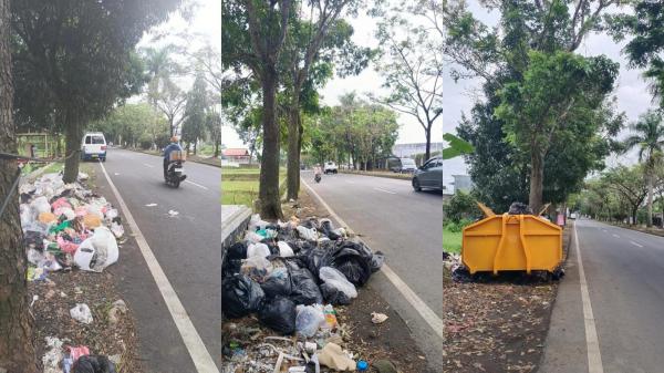 Dua Kontainer Sudah Disiapkan, Tapi Sampah Masih Menumpuk di Jalan Gubernur Sewaka Tasikmalaya