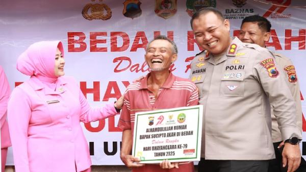 Peringati Hari Bhayangkara ke-79, Polres Blora Bedah Rumah Warga Tak Mampu di Ngawen