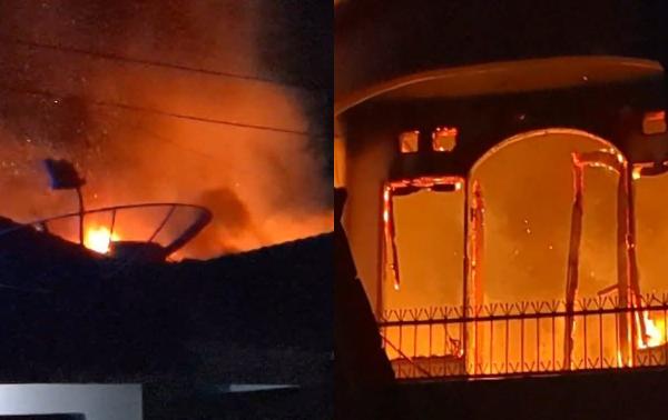 Kebakaran Dua Rumah Bertingkat di Rajapolah Tasikmalaya, Diduga Dipicu Korsleting Listrik