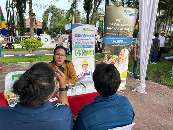 BPJS Ketenagakerjaan Tanjung Morawa Hadirkan Layanan Spesial di Hari Jadi Kabupaten Deliserdang