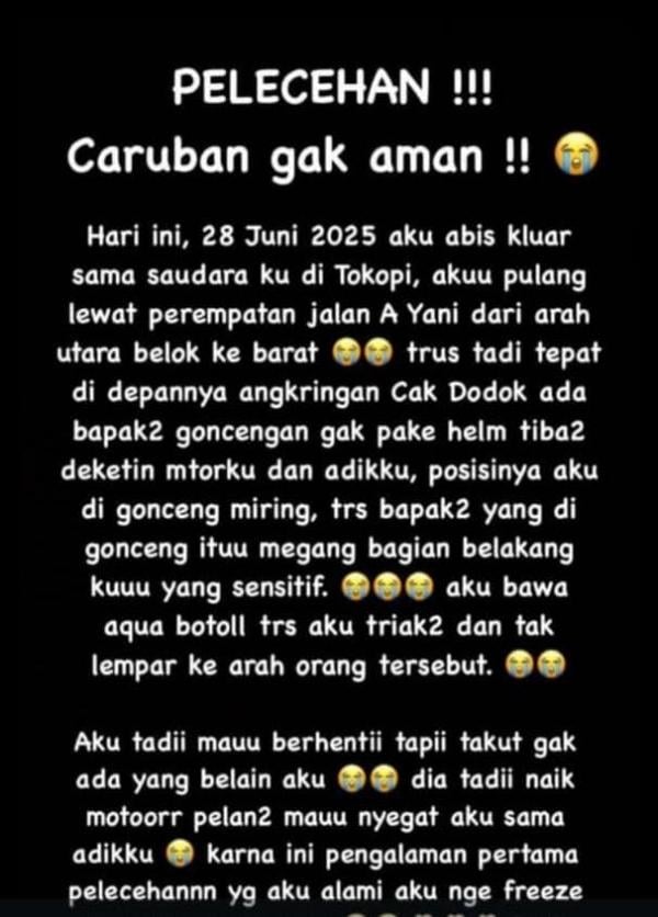 Dua orang Wanita di Madiun Diduga Jadi Korban Pelecehan Saat Mengendarai Motor