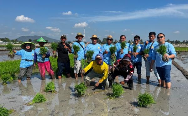 Dukung Program Ketahanan Pangan Nasional, YBBN Banten Tanam Padi Bersama di Kampung Pamengkang