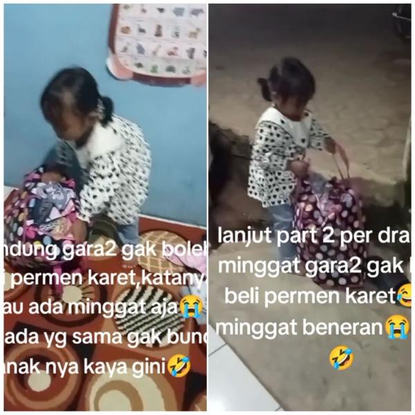 Viral Bocil Minggat dari Rumah karena Nggak Boleh Beli Permen Karet, Dramanya Bikin Kocak!
