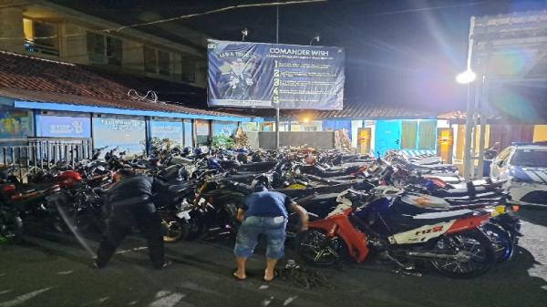 35 Motor Brong Diamankan saat Pengesahan Warga Baru SH Terate Sragen, Polres Gandeng Pamter