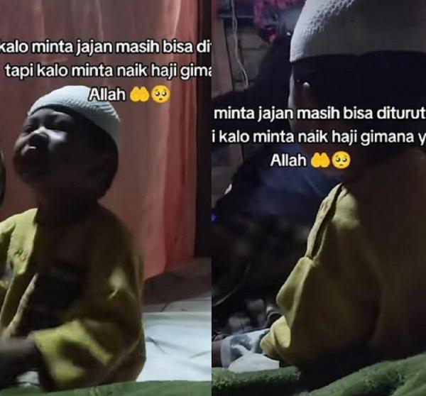 Viral Momen Lucu Bocah 3 Tahun Nangis, Tantrum Minta Naik Haji