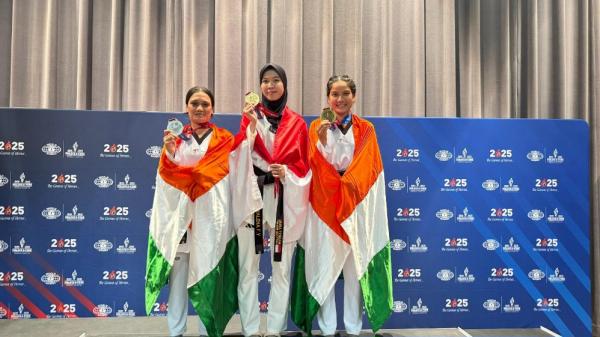 Polwan Bripda Sholeha Fitriana Raih Emas di Kejuaraan Dunia Taekwondo