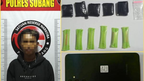 Satreskoba Polres Subang Tangkap Pria Pengedar Sabu di Area Karaoke, Sita 2,67 Gram Narkotika