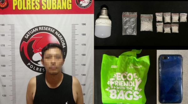 Edarkan Sabu, Polres Subang Tangkap Oknum PNS, Barang Bukti Disembunyikan dalam Lampu Bohlam