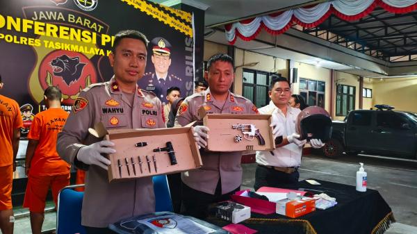 4 Komplotan Curanmor Bersenjata Api Rakitan Dibekuk Polres Tasikmalaya Kota