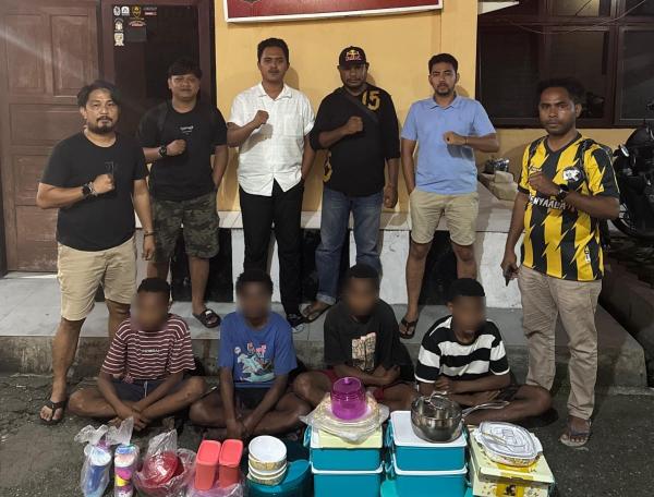 Sat Reskrim Polres Jayapura Amankan Remaja Pelaku Pencurian Perlengkapan Rumah Tangga
