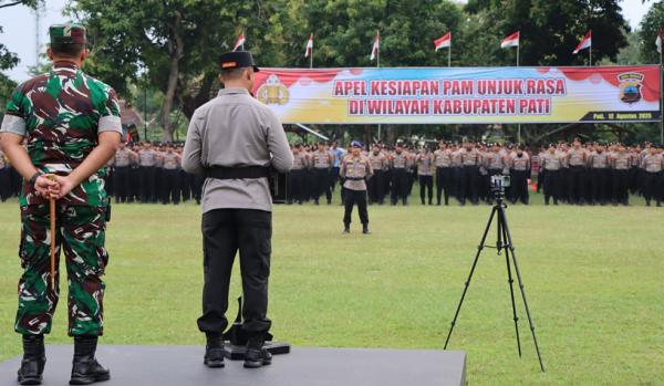 Skema Pengamanan Ketat Aksi 13 Agustus di Pati, Ribuan Personel Gabungan Disiagakan