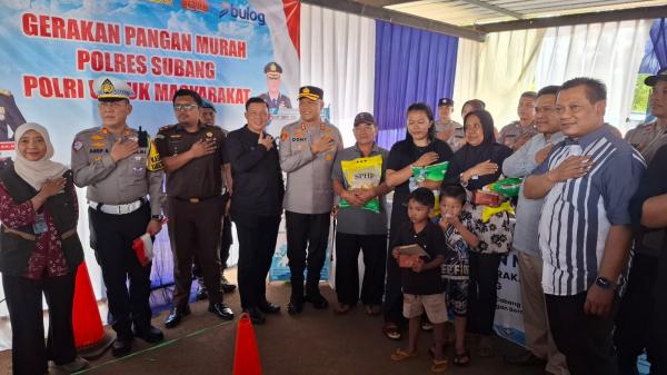 Tekan Inflasi, Polres Subang Gelar Pasar Beras Murah di 21 Polsek