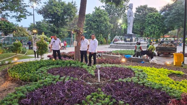 Percantik Taman Apsari Pasca Rusak Saat Pesta Rakyat, Anggaran Rp100 Juta Lebih Ludes Terpakai