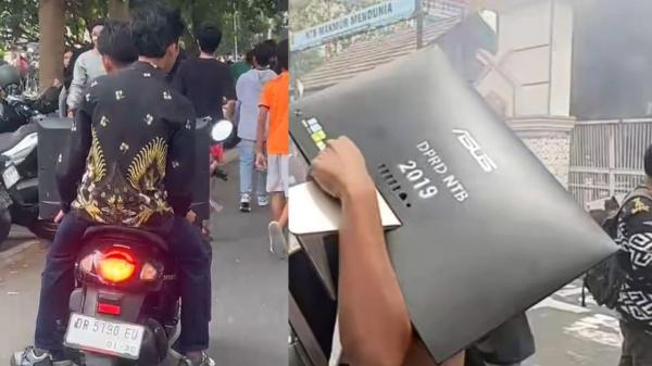 Kaca Pecah, Fasilitas Dijarah, Gedung DPRD NTB Jadi Sasaran Amuk Massa