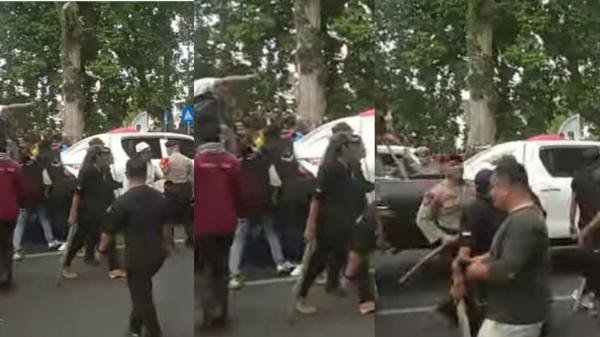 Viral Demo Nyaris Ricuh di Kantor Gubernur NTB, Warga dan Polisi Amankan Kayu Batangan dari Mobil