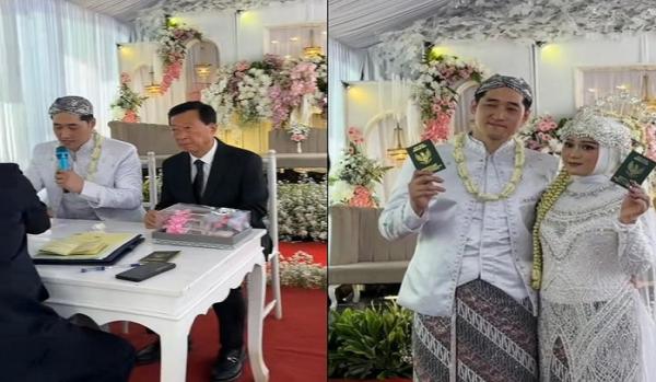 Viral! Guru asal Sukabumi Dinikahi Pria Korea, Pesta Pernikahan Perpaduan Budaya Sunda dan Korea
