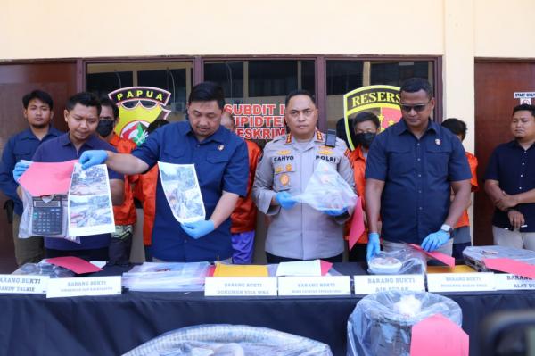 Ditreskrimsus Polda Papua Bongkar Tambang Emas Ilegal di Keerom, 9 Pekerja Ditangkap