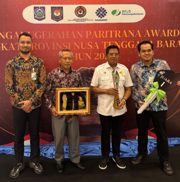 Lombok Timur Sabet Juara 1 Paritrana Award 2025 NTB