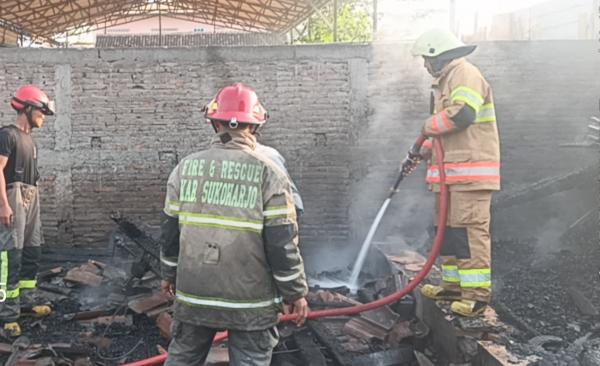Gudang Mebel di Sukoharjo Ludes Terbakar, Diduga Akibat Konsleting Listrik