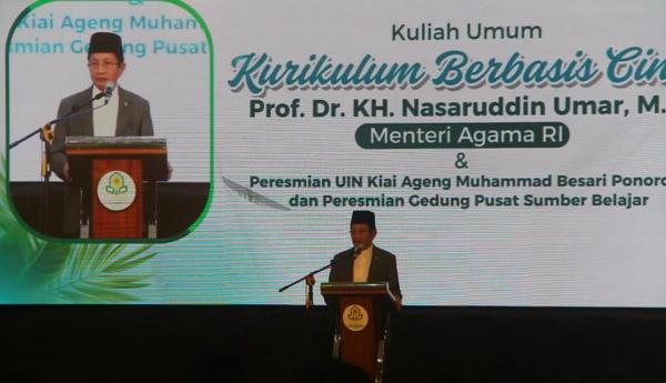 Menag Nasaruddin Beri Kuliah Umum Kurikulum Berbasis Cinta di Ponorogo